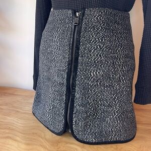 Highline Collective Gray Flannel Tweed Miniskirt